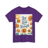 Joy of the Lord Sunflower Tee, Faith Shirt, Faith Based Apparel