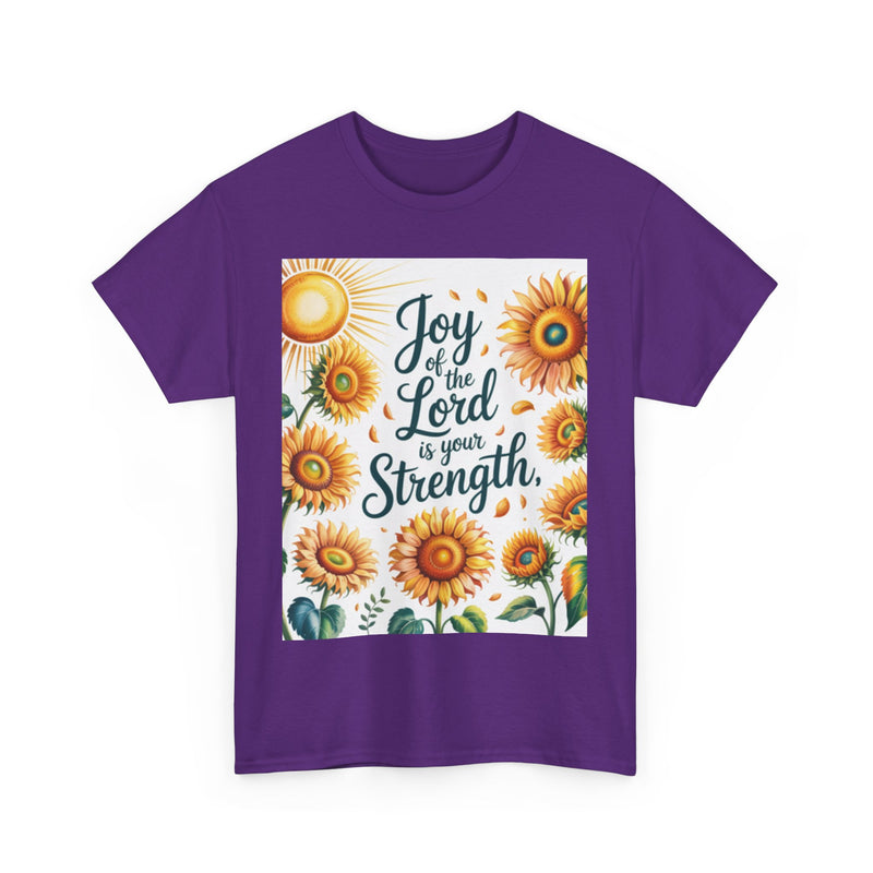 Joy of the Lord Sunflower Tee, Faith Shirt, Faith Based Apparel