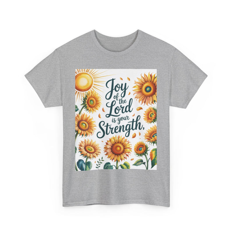 Joy of the Lord Sunflower Tee, Faith Shirt, Faith Based Apparel