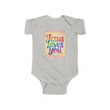 Jesus Loves You Infant Bodysuit, Baby Bodysuit, Cute Onesie