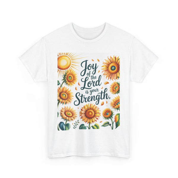 Joy of the Lord Sunflower Tee, Faith Shirt, Faith Based Apparel