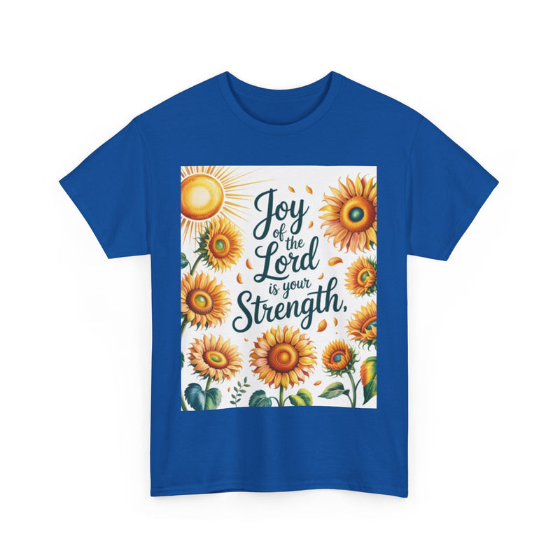 Joy of the Lord Sunflower Tee, Faith Shirt, Faith Based Apparel