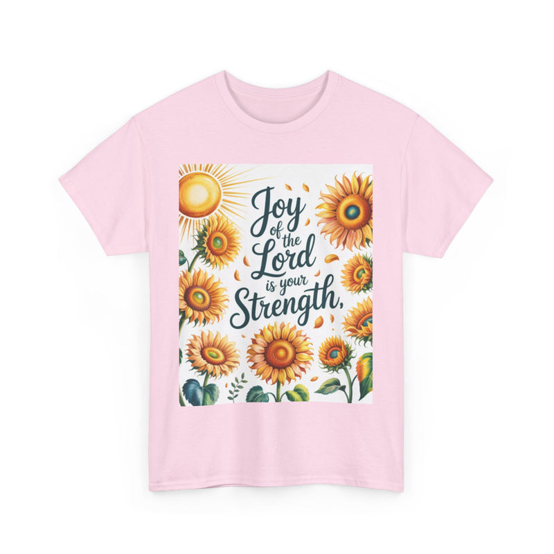 Joy of the Lord Sunflower Tee, Faith Shirt, Faith Based Apparel