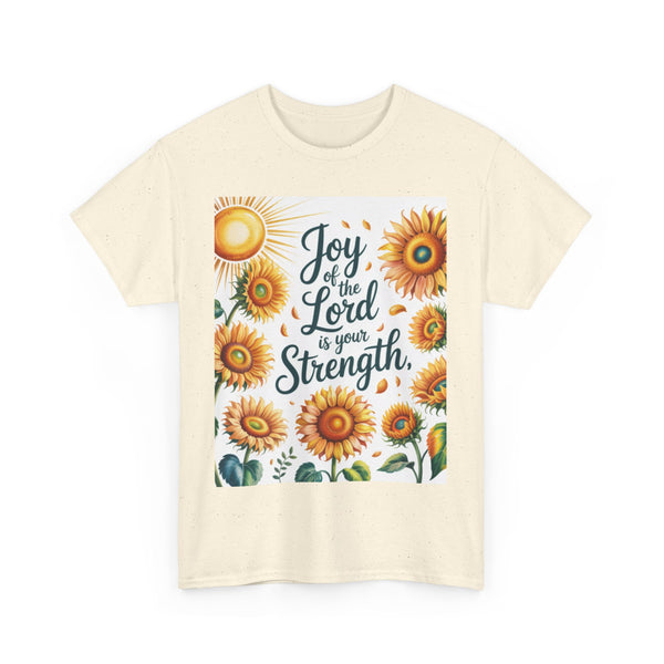 Joy of the Lord Sunflower Tee, Faith Shirt, Faith Based Apparel