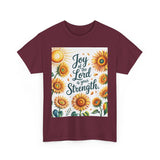 Joy of the Lord Sunflower Tee, Faith Shirt, Faith Based Apparel