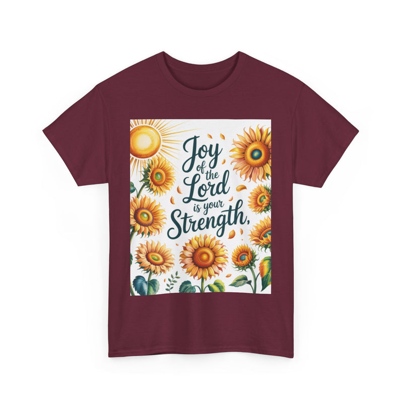 Joy of the Lord Sunflower Tee, Faith Shirt, Faith Based Apparel