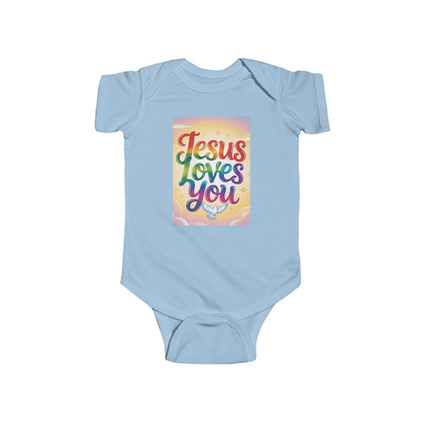 Jesus Loves You Infant Bodysuit, Baby Bodysuit, Cute Onesie