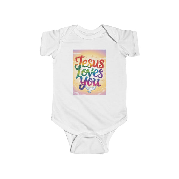 Jesus Loves You Infant Bodysuit, Baby Bodysuit, Cute Onesie
