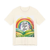 Faith, Hope & Love, Rainbow Graphic Tee, Faith Shirt